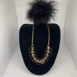 Black And Gold Statement Necklace