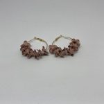 PLUSH PINK GOLD PIERCED HOOP EARRINGS