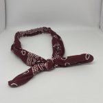 BURGUNDY & WHITE ELASTIC HEADBAND