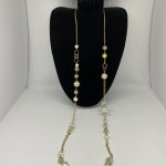 LONG STATEMENT GOLD EFFECT NECKLACE