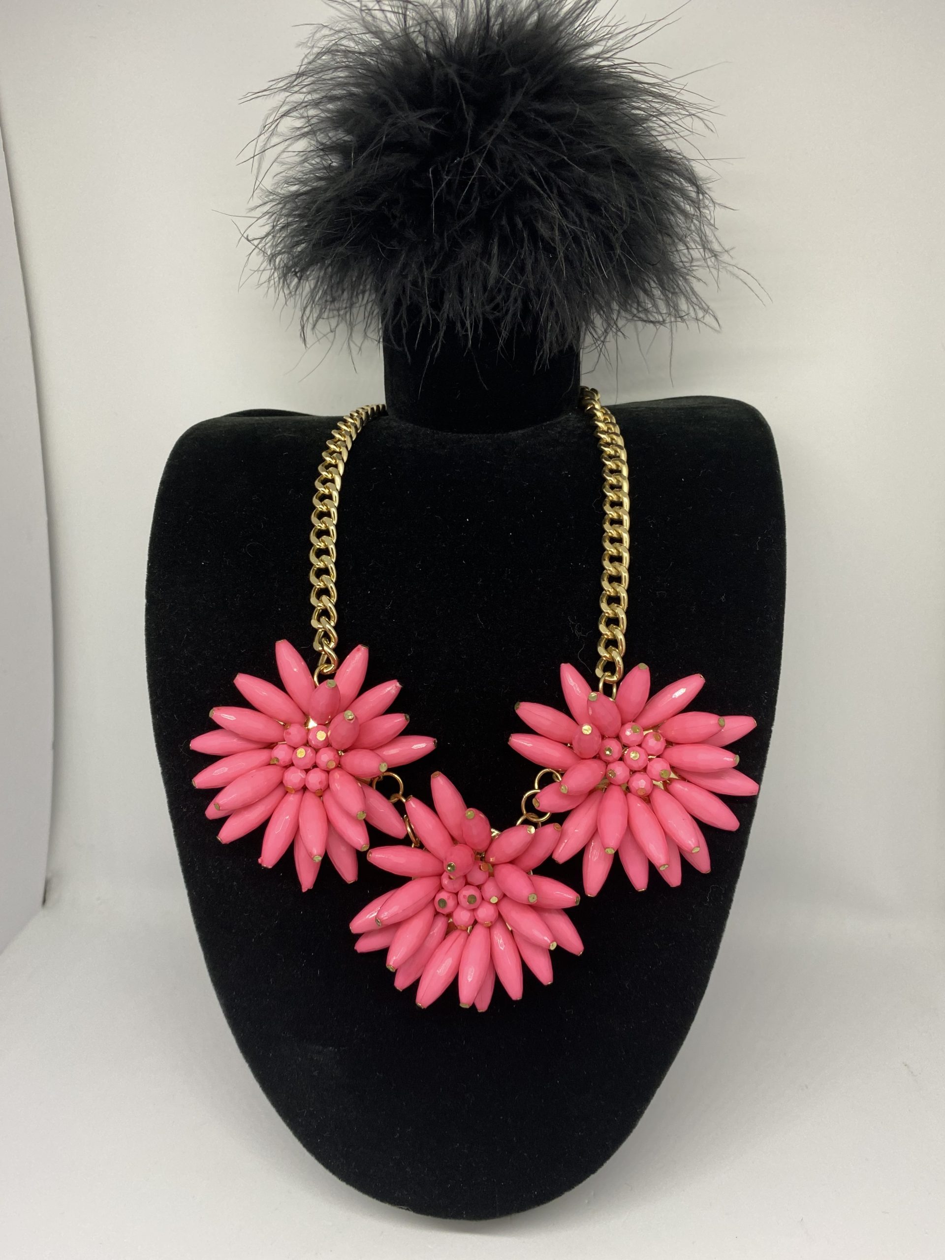 A PINK BOHO STATEMENT NECKLACE