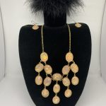 STATEMENT NECKLACE & PIERCED EARRINGS