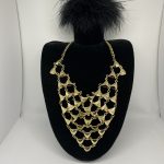 GOLD EFFECT STATEMENT NECKLACE