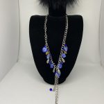 ELECTRIC BLUE & SILVER EFFECT NECKLACE