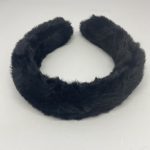 FAUX FIR BLACK HEADBAND