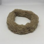 BEIGE FAUX FIR HEADBAND