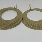 GOLD EFFECT PIERCED HOOP EARRINGS