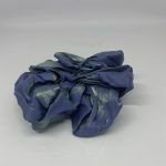 BLUE SATIN SHEEN SCRUNCHIE