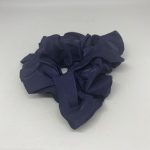 NAVY SATIN SHEEN SCRUNCHIE