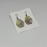 HANDMADE BUTTON PIERCED EARRINGS